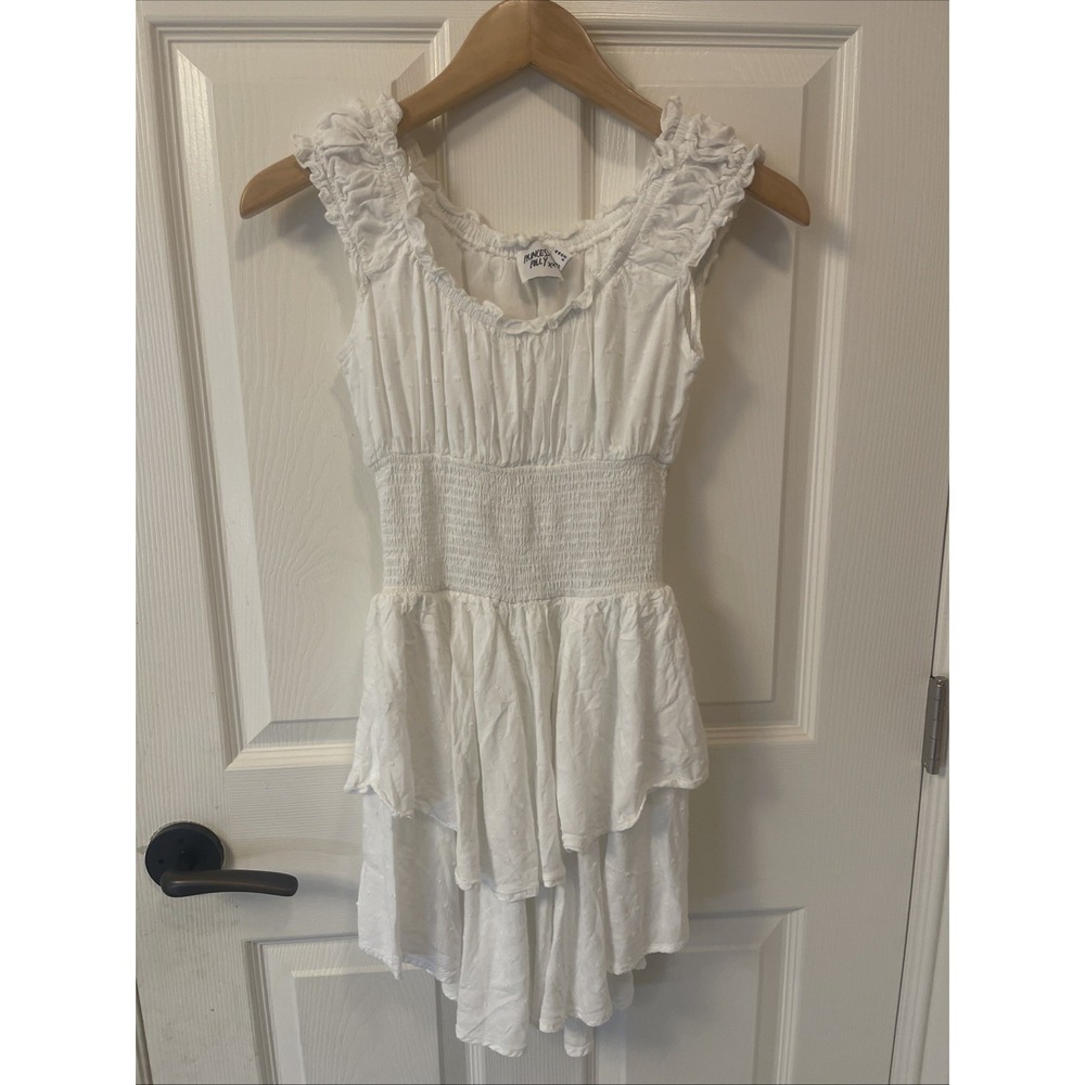 Princess Polly Womens White The Love Galore Romper Smocked Textured Size 0